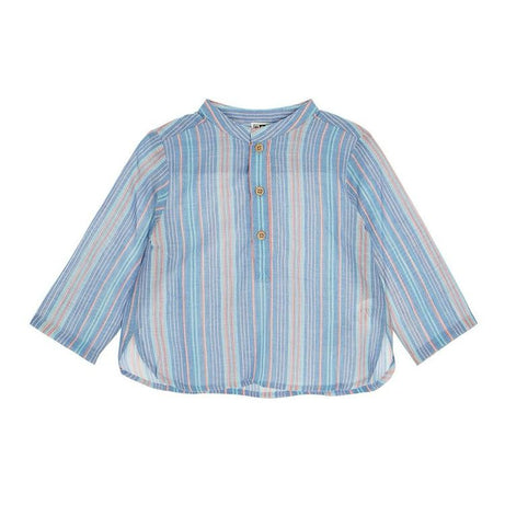 Jungen-Hemd mit Streifen – Hellblau