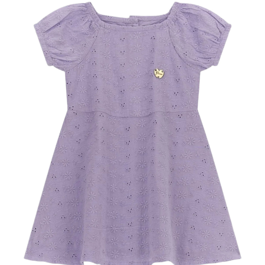 Freizeitkleid aus Baumwollspitze – Lila