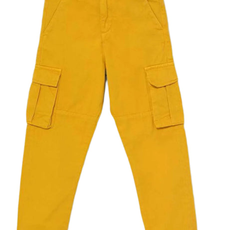 Kinder-Cargo-Hose aus Baumwolle – Gelb