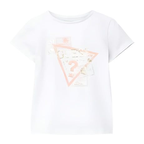 GUESS Mädchen T-Shirt mit Logo-Print – Weiß
