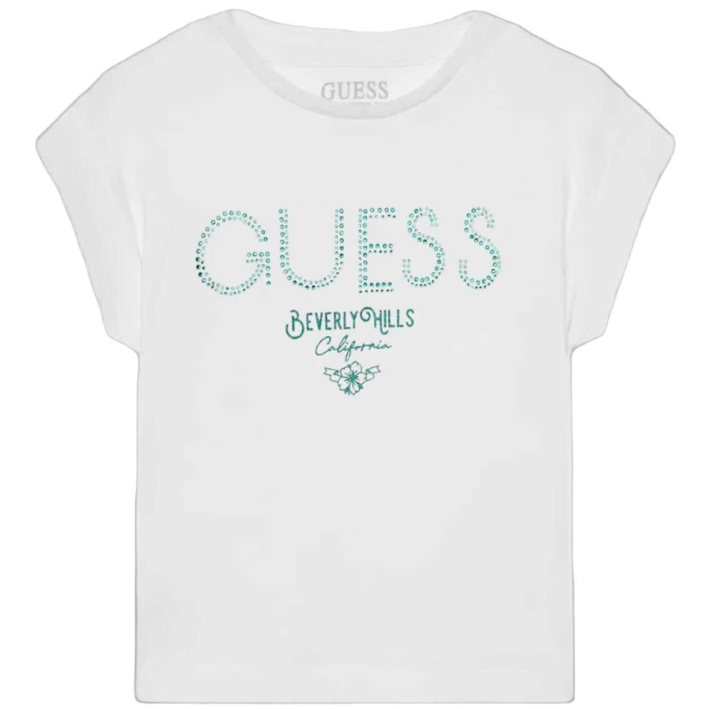 GUESS Mädchen T-Shirt "Beverly Hills" mit Strasssteinen